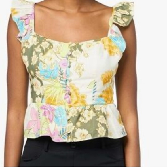 Guess Floral Tank Top - Picture 1 of 6